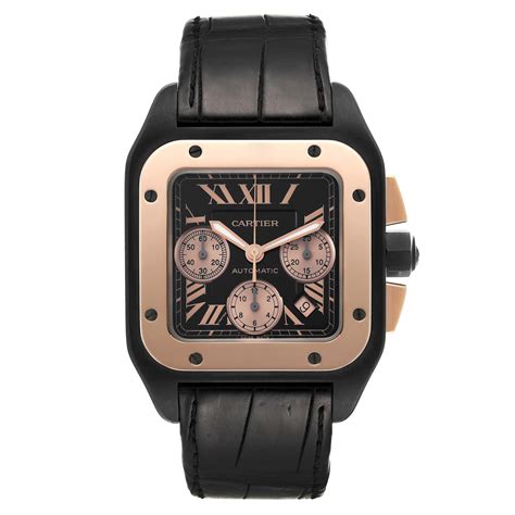 cartier santos 100 adlc midsize|santos cartier chronograph.